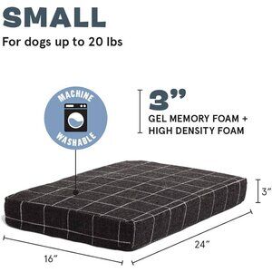 Dog Bed: Cooling Gel Memory Foam, Small